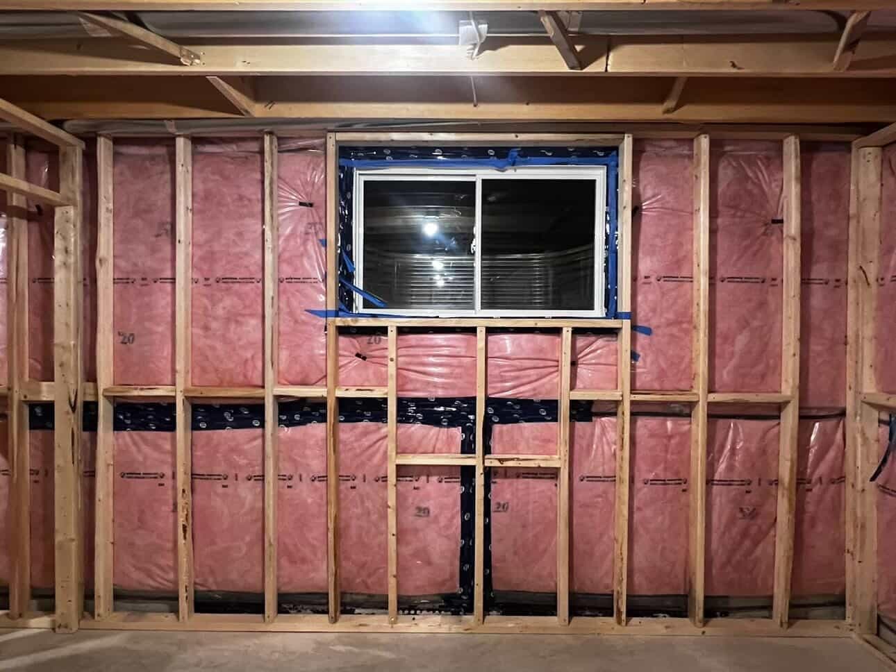 Wall insulation with fiberglass batts